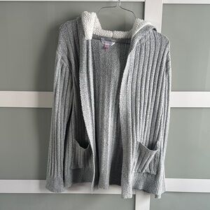 No Boundaries Gray Hooded Cardigan